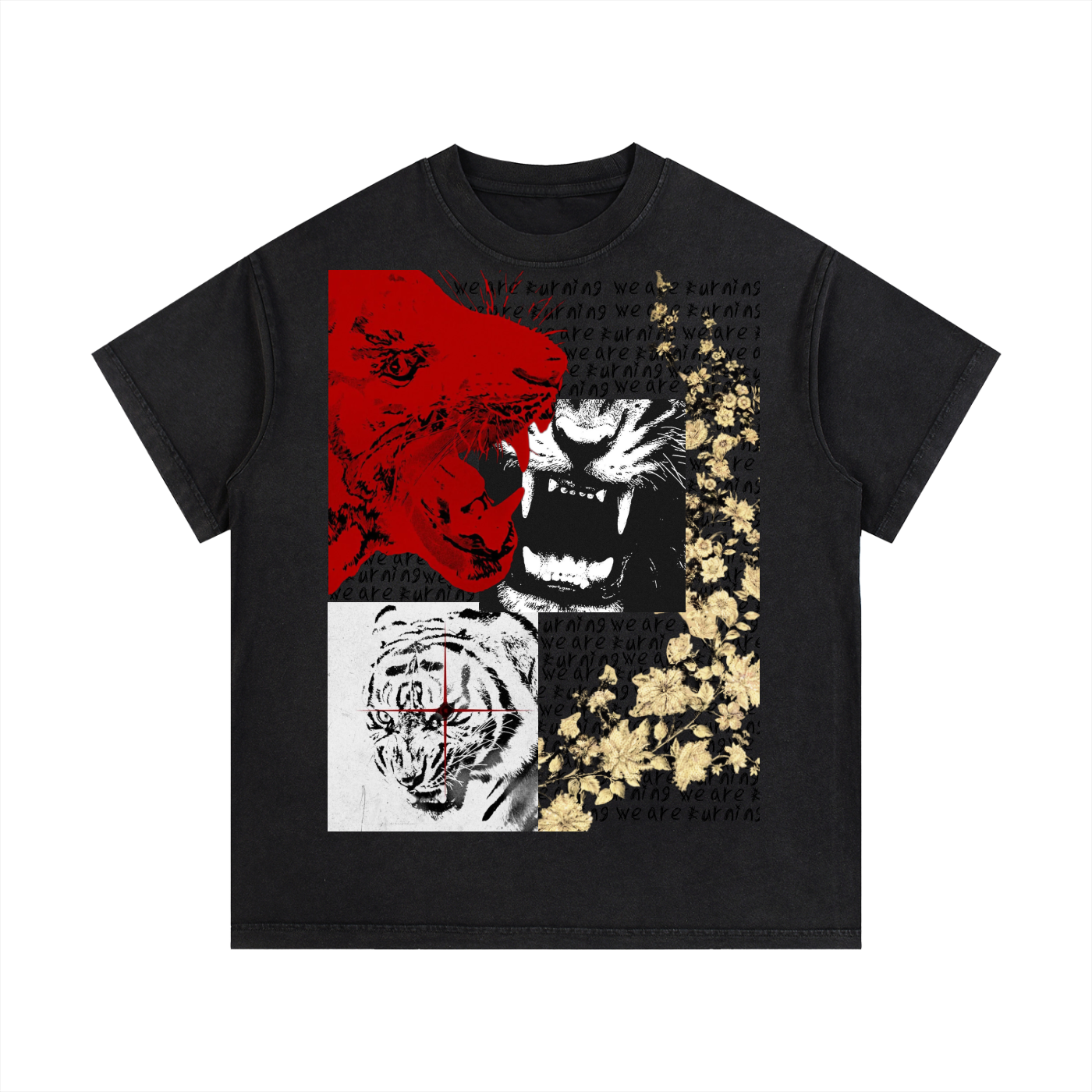 Tiger wings Vintage Wash Cotton T-Shirt