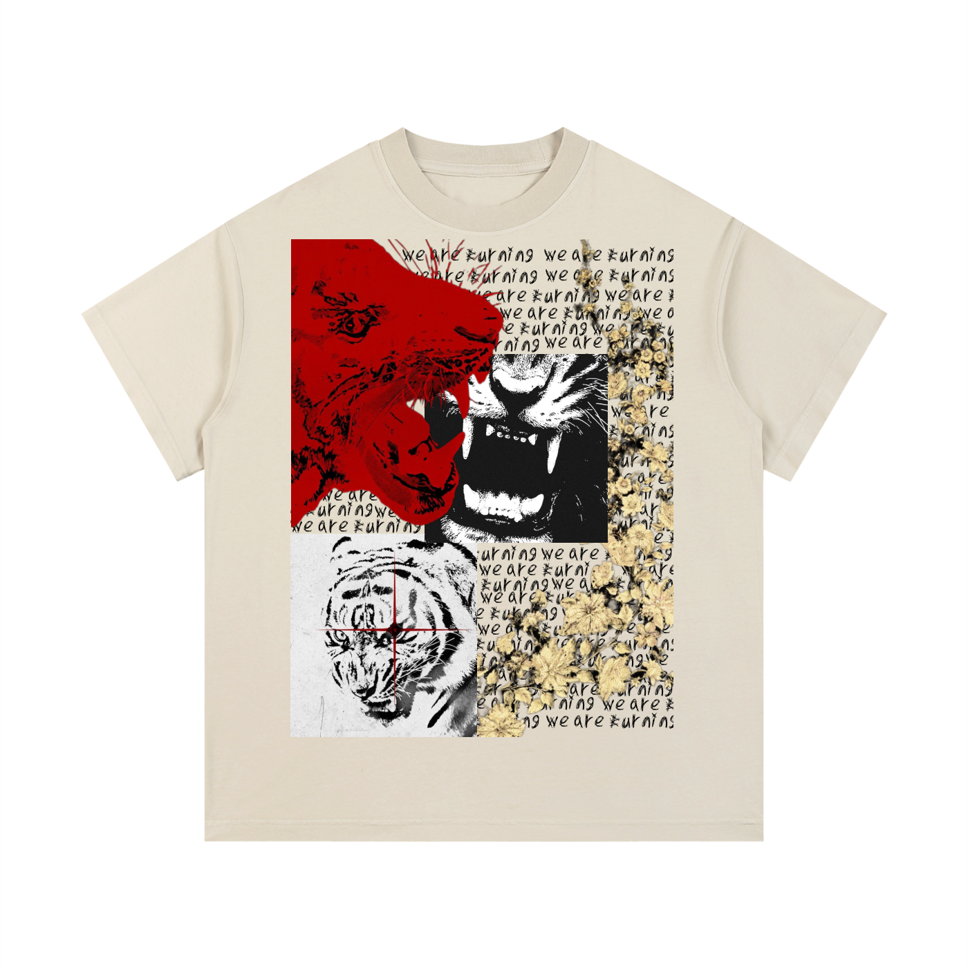 Tiger wings Vintage Wash Cotton T-Shirt